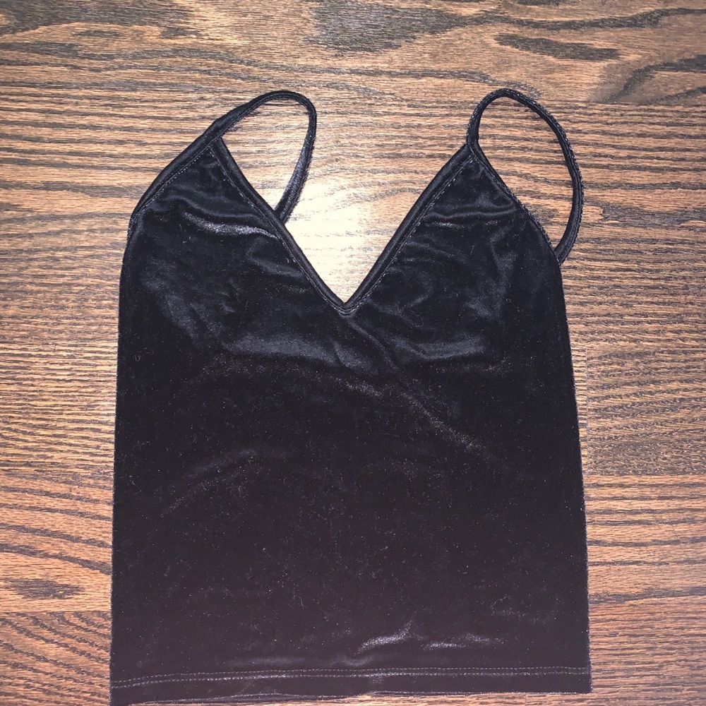 Brandy Melville Velvet Crop Top